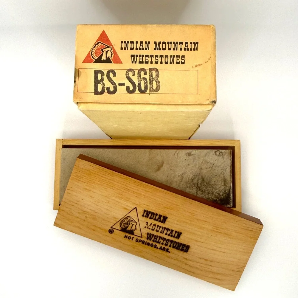 Vintage‎ Arkansas Whetstone Sharpening Stone BS-S6B Oil Stone Indian Mountain
